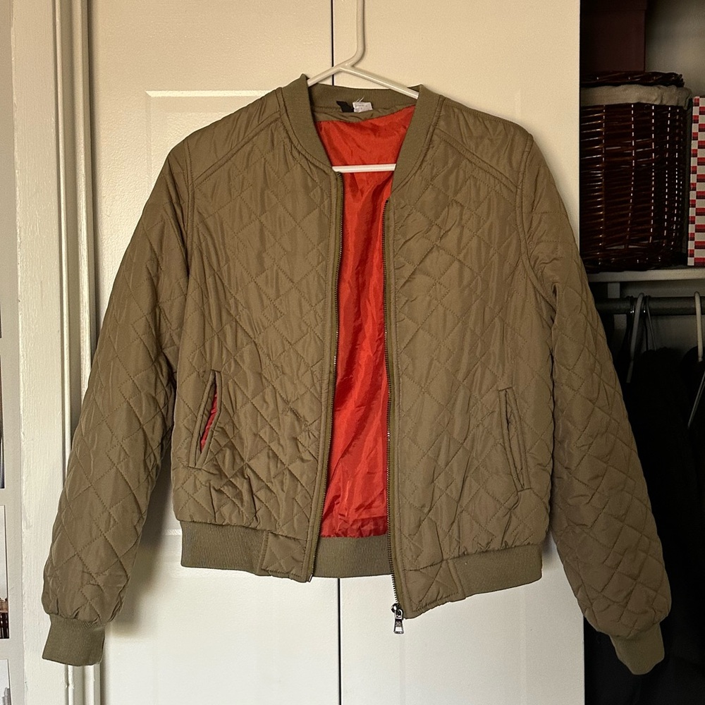H&M Olive Green Bomber Jacket